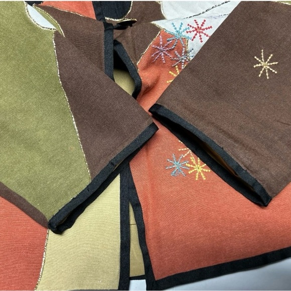 Indigo Moon Jacket Button Front Top Womens XL Multicolor Pattern Flower Flawed - Picture 3 of 10